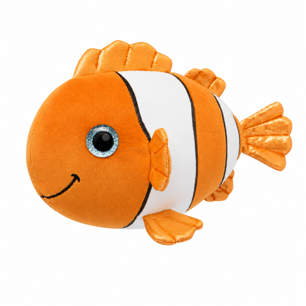 Wild Planet - Orbys Clown Fish Plush Toy - 6-inch