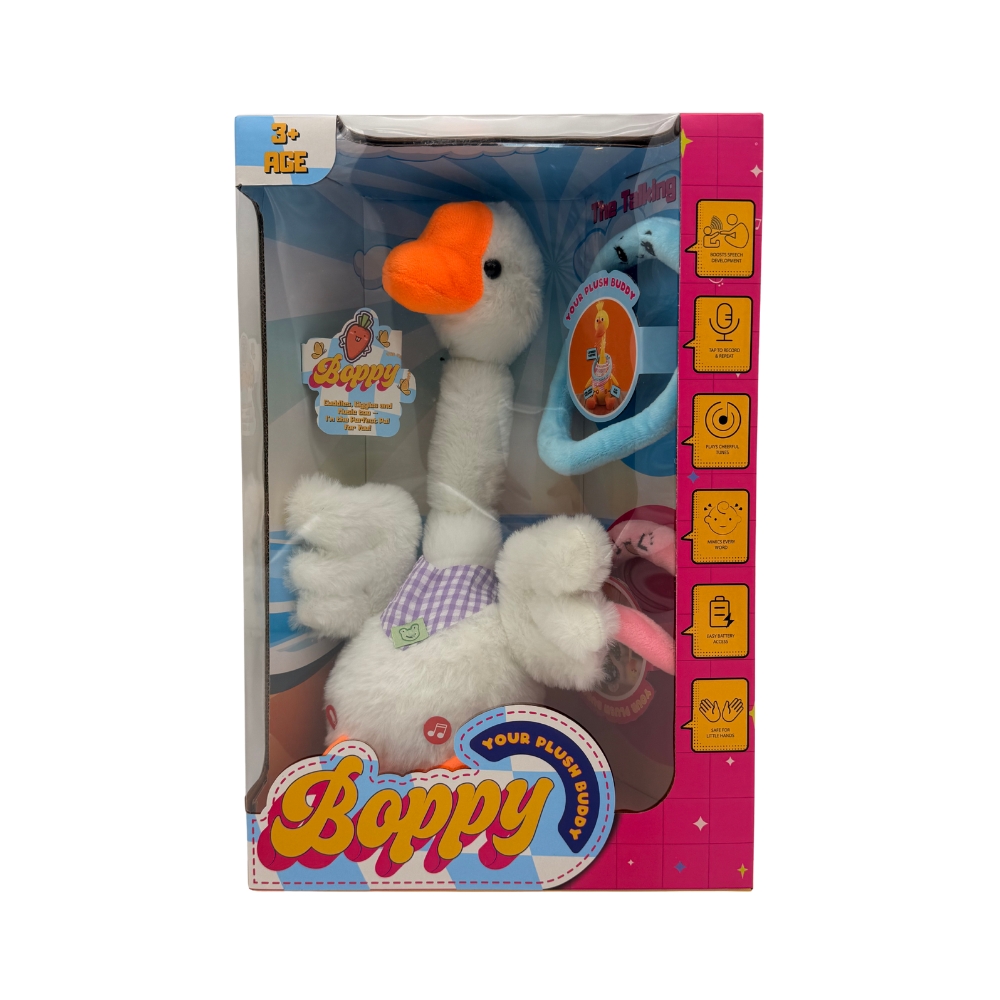 Boppy - Talking Dancing Goose Plush Toy - White