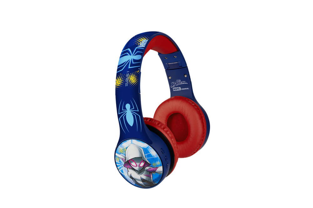 Volkano - Spider-Man Bluetooth Padded Headphones - Blue/Red