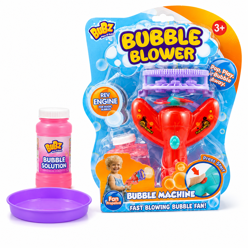 Bubz - Electric Automatic Bubble Machine - Red