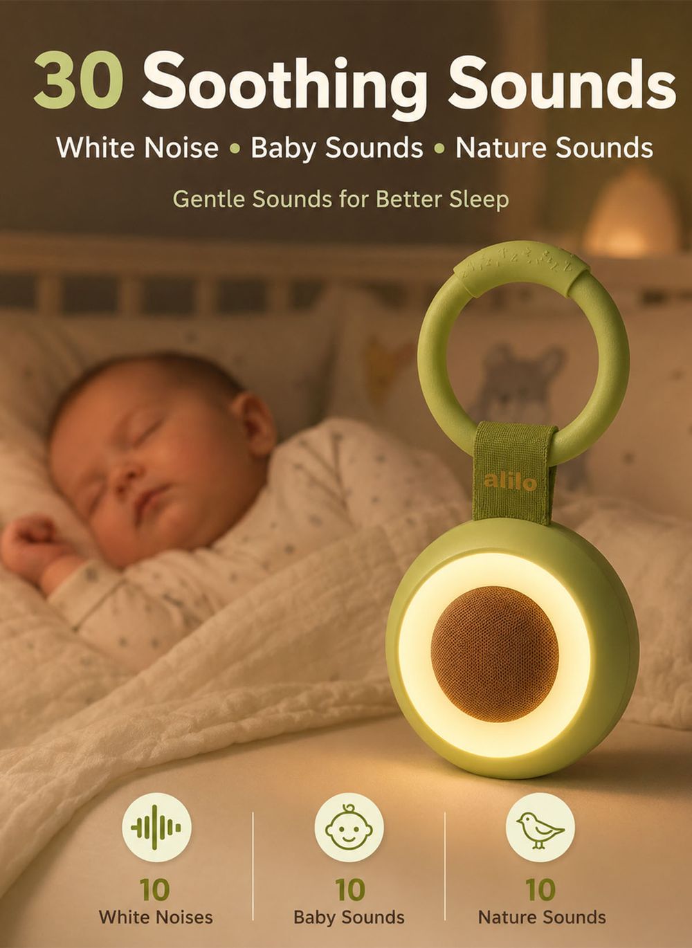 Alilo - Portable W1 Pocket Soother For Babies - Multicolor