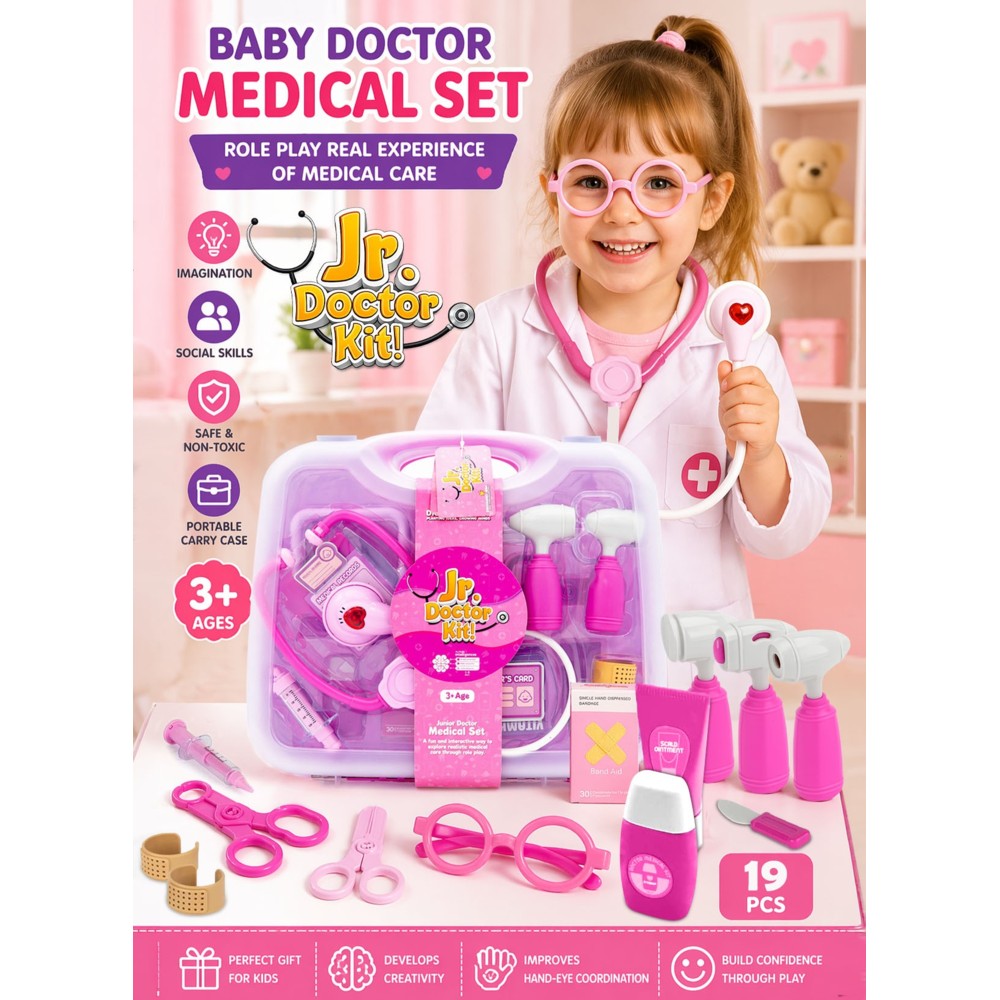 Jr. Doctor Kit - Baby Doctor Medical Playset - 19 Pc Set
