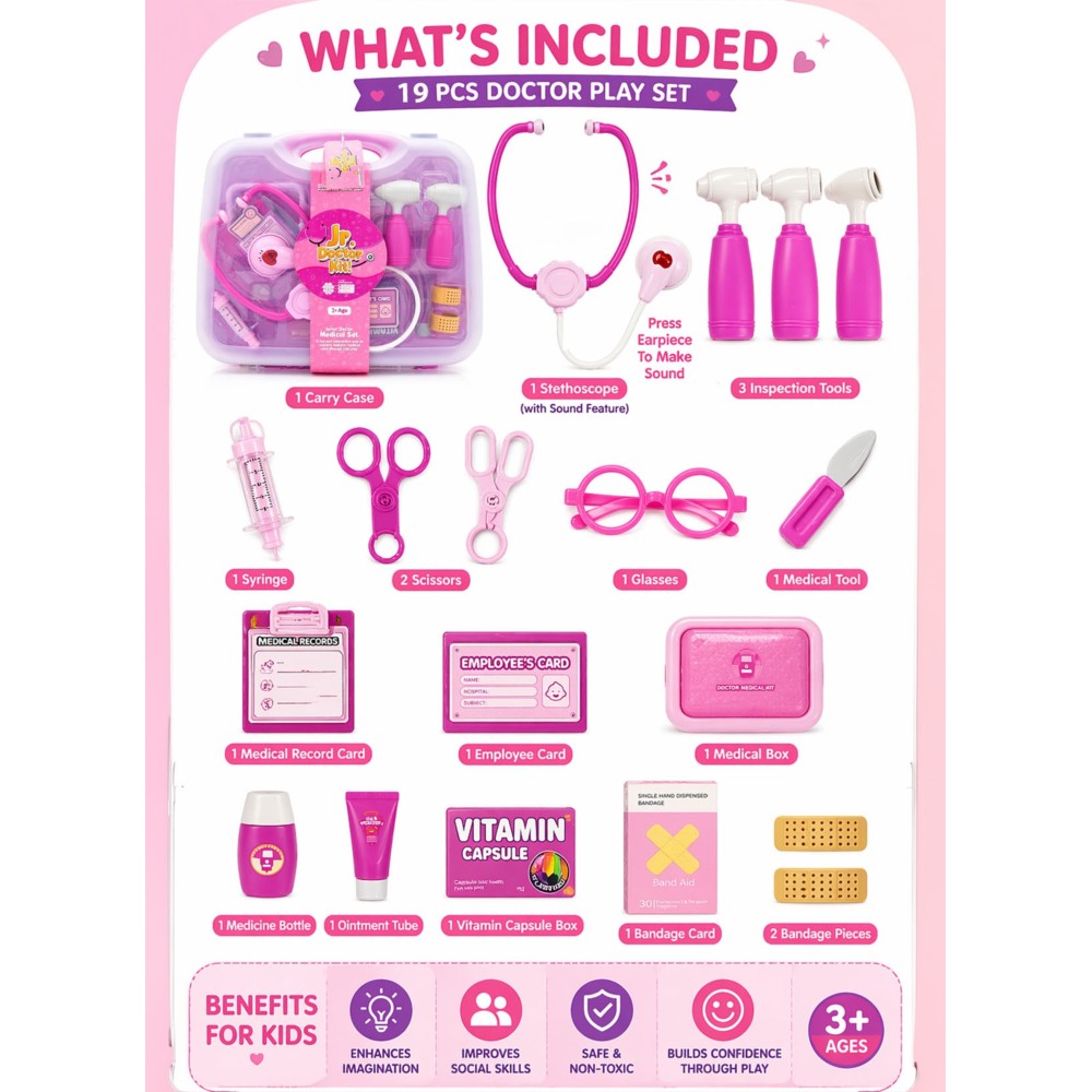 Jr. Doctor Kit - Baby Doctor Medical Playset - 19 Pc Set