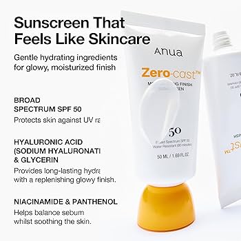 Anua Zero-cast Moisturizing Finish Sunscreen - 50ml