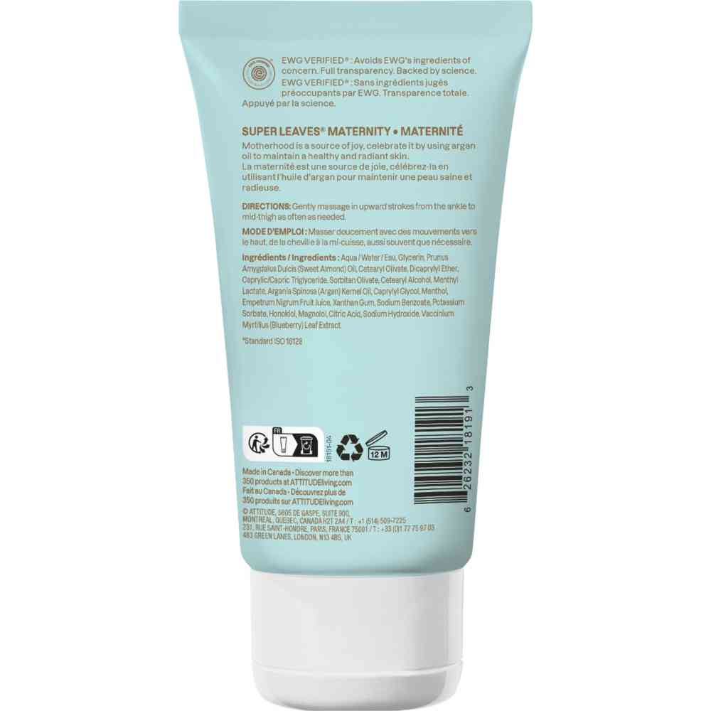 Attitude Super Leaves Maternity Tired Legs Cream - Mint - 150 ml