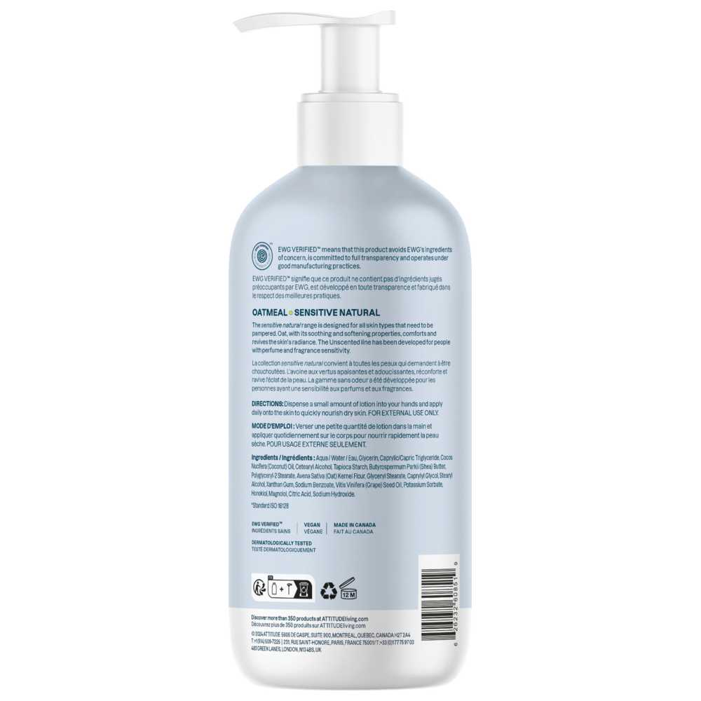 Attitude - Sensitive Skin Body Lotion - Fragrance Free - 473 ml