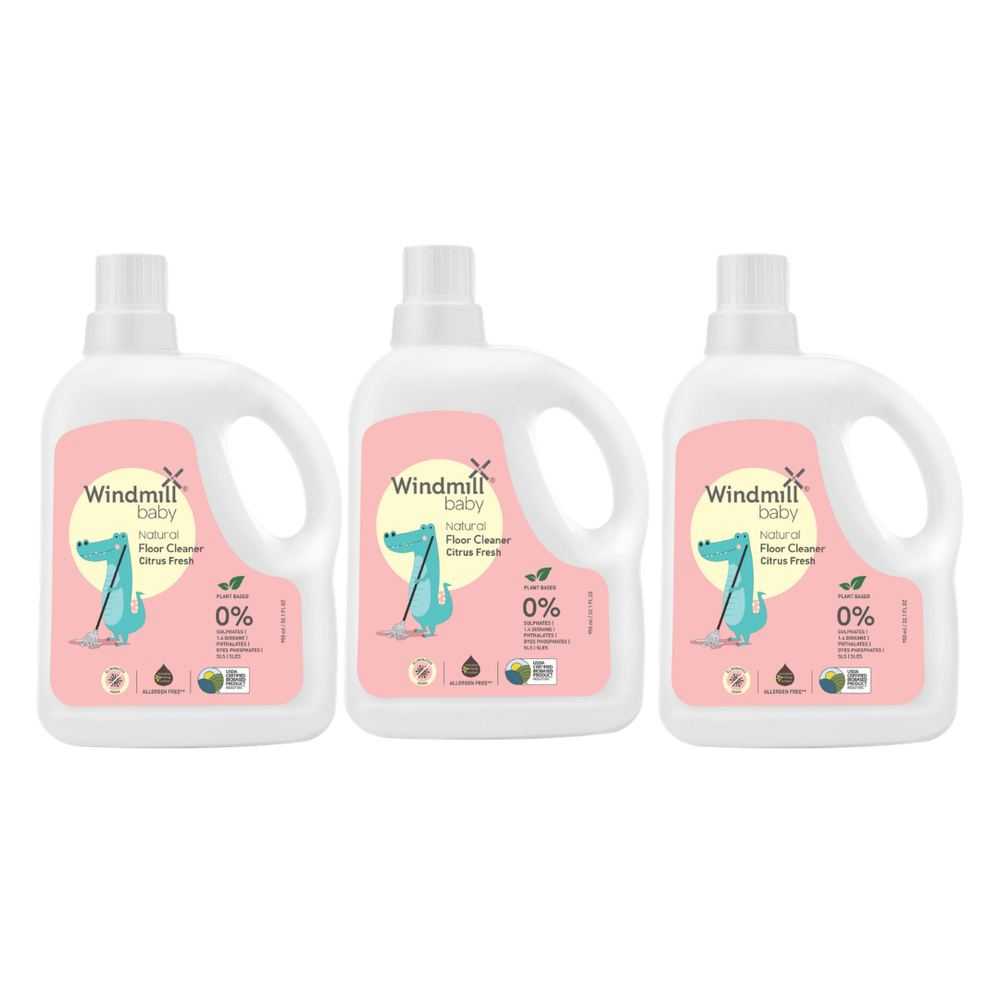 Windmill Baby - Natural Floor Cleaner - Citrus Fresh - Pack of 3 - 950 ml