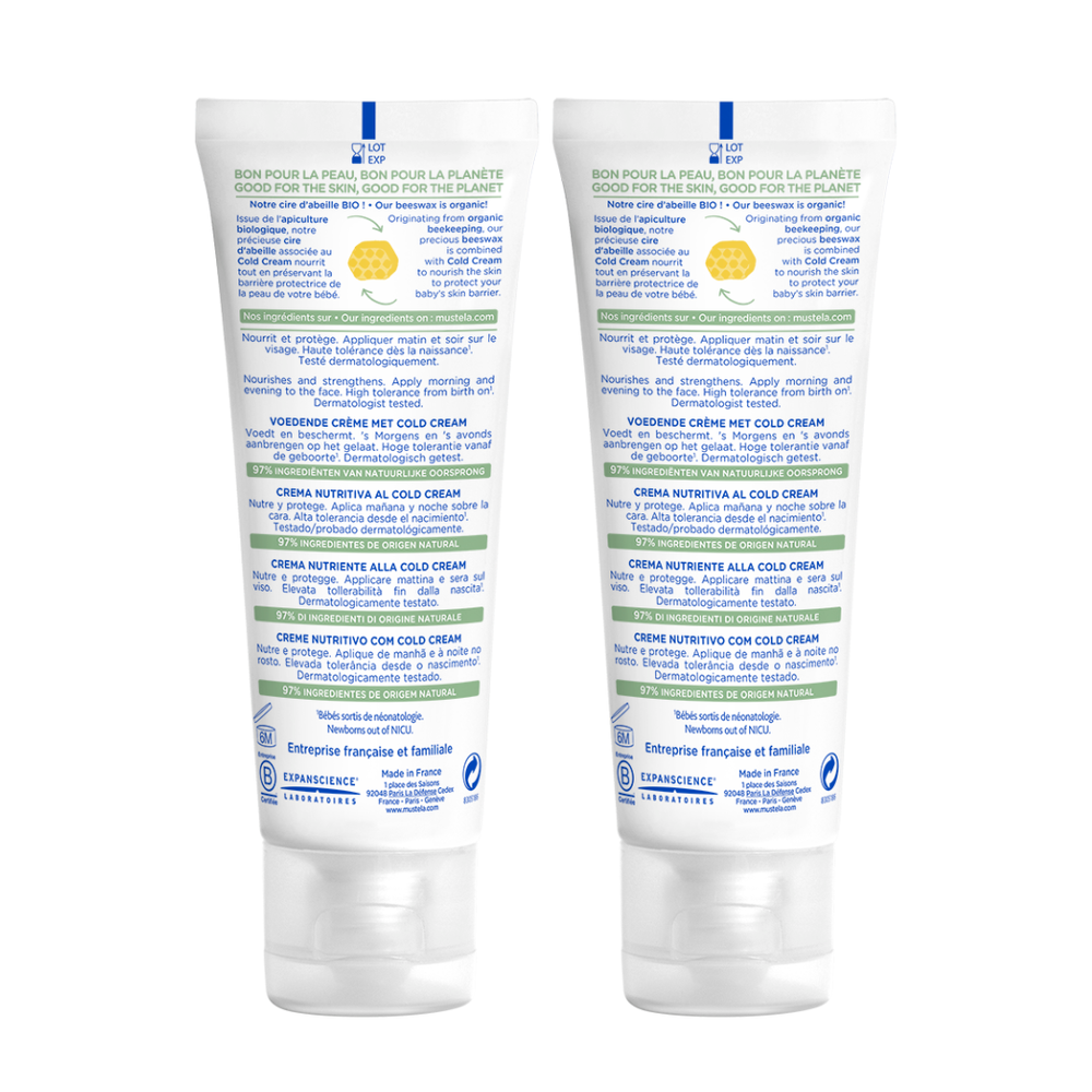 Mustela - Nourishing Cream With Cold Cream Face 40ml - Pack Of 2
