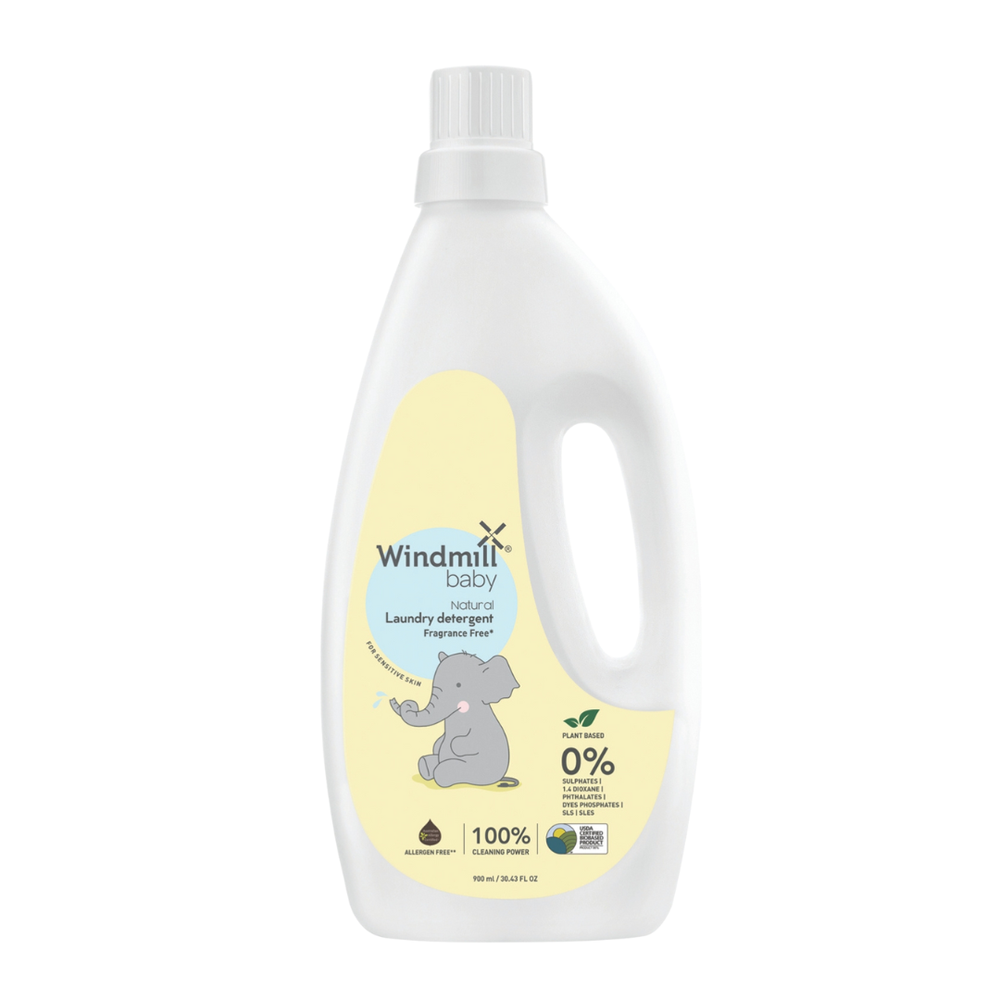 Windmill Baby Fragrance Free Laundry Detergent - 900 ml With Handwash Soap - 100 ml