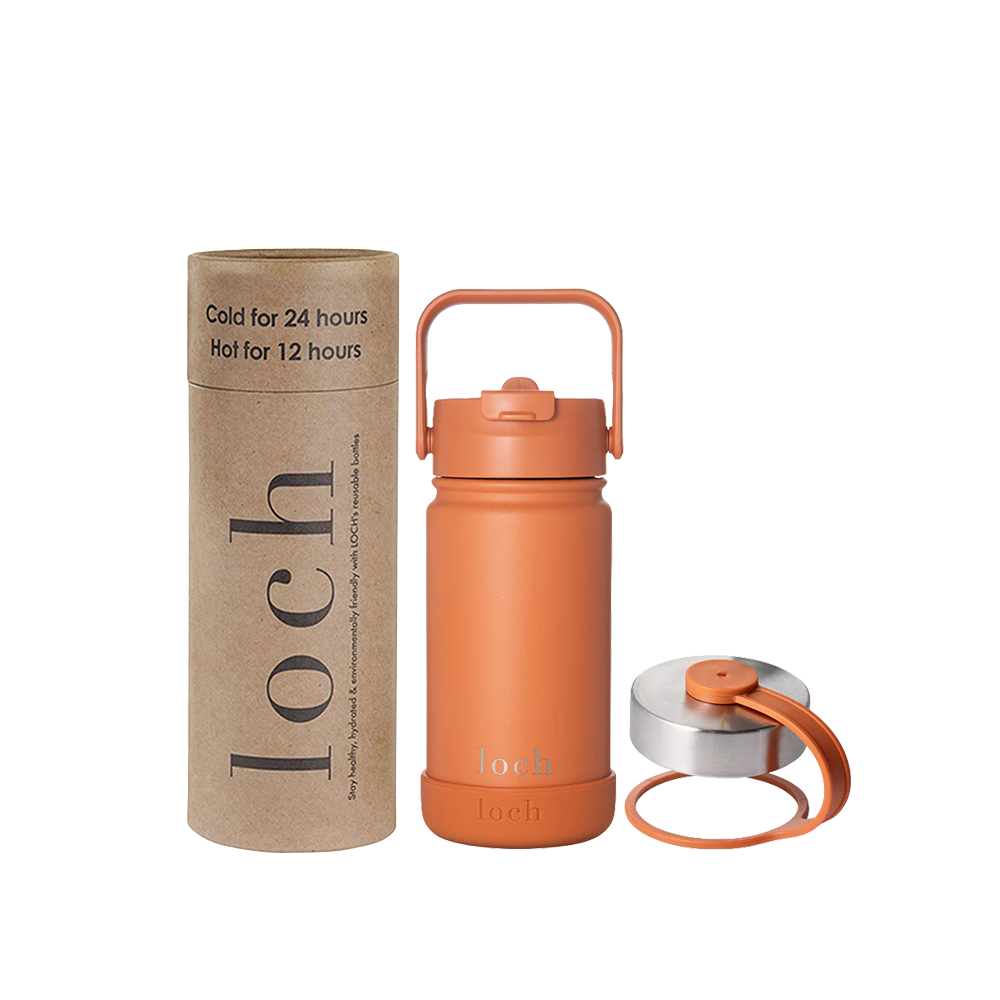 Loch - Monochrome Water Bottle - Amber Orange - 420 ml