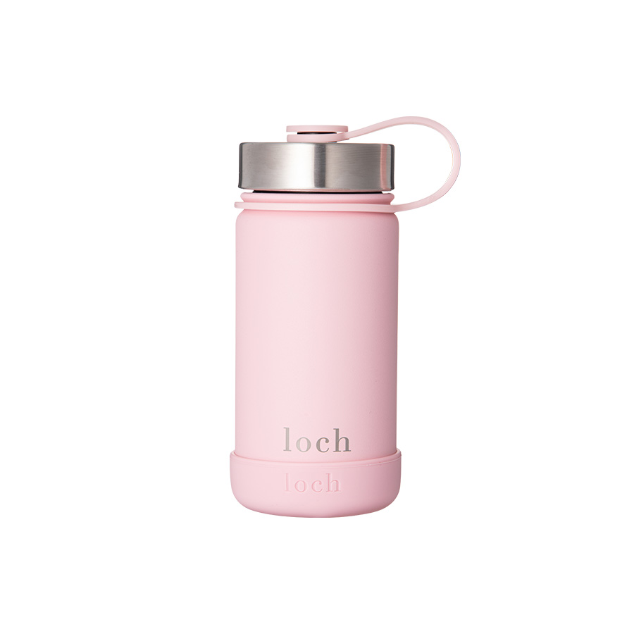 Loch - Monochrome Water Bottle - Baby Pink - 420 ml