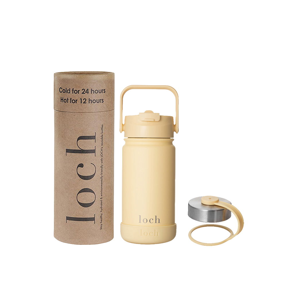 Loch - Monochrome Water Bottle - Butter Yellow - 420 ml