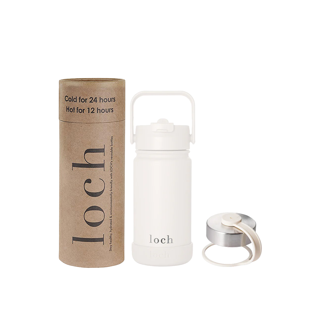 Loch - Monochrome Water Bottle - Ivory Cream - 420 ml