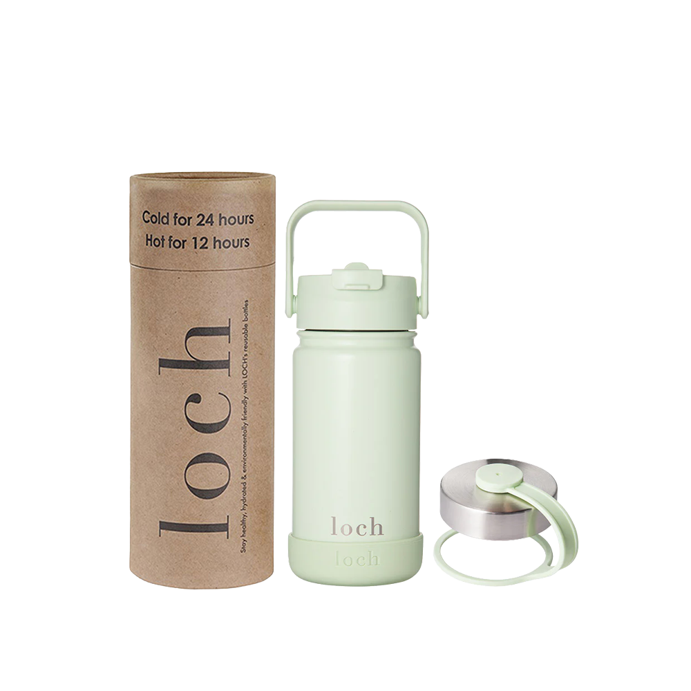 Loch - Monochrome Water Bottle - Matcha Mint - 420 ml