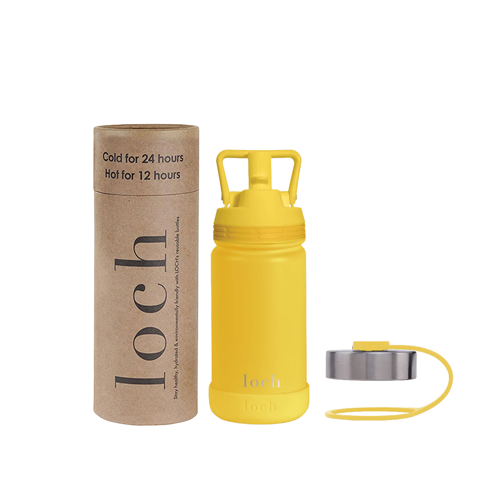 Loch - Monochrome Water Bottle - Sunrise Yellow - 420 ml