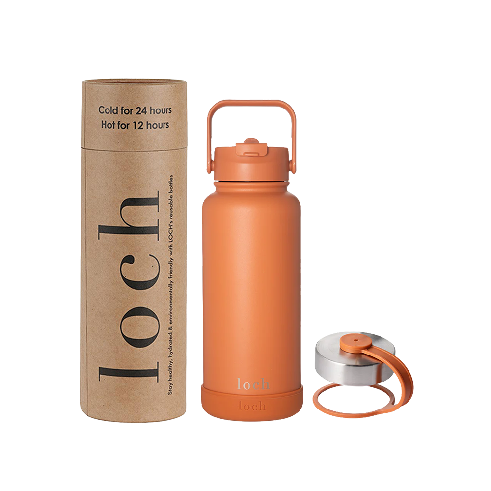Loch - Monochrome Water Bottle - Amber Orange - 900 ml