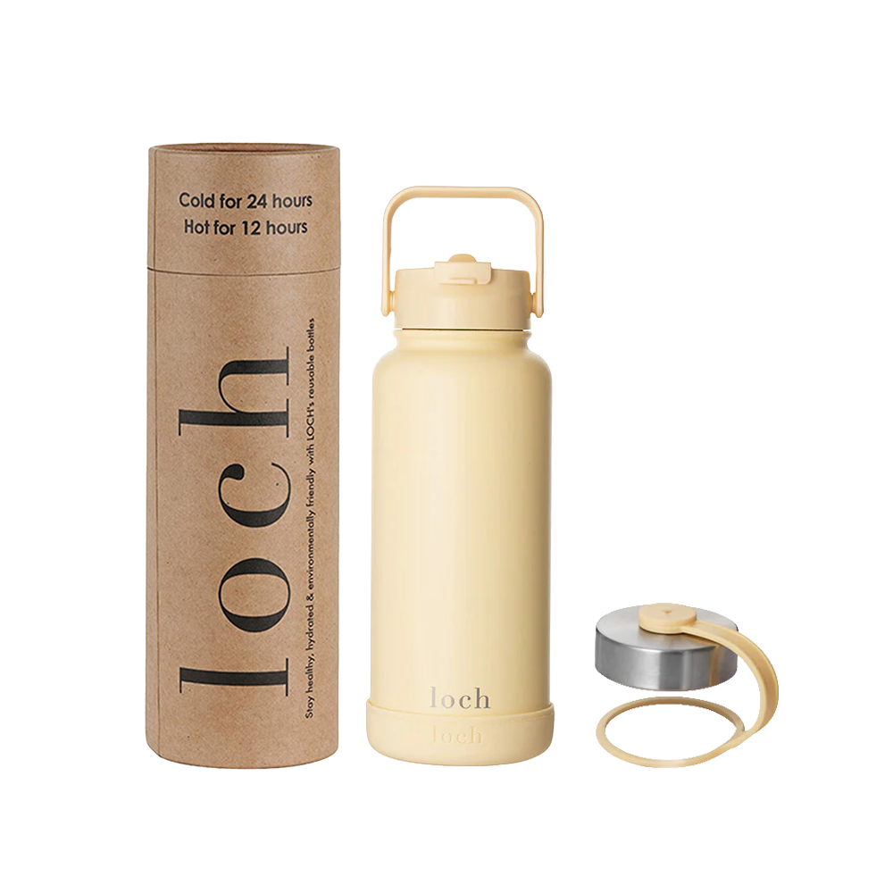 Loch - Monochrome Water Bottle - Butter Yellow - 900 ml