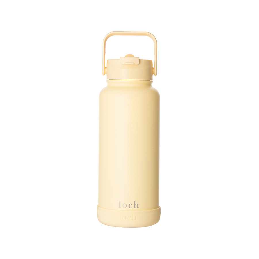 Loch - Monochrome Water Bottle - Butter Yellow - 900 ml