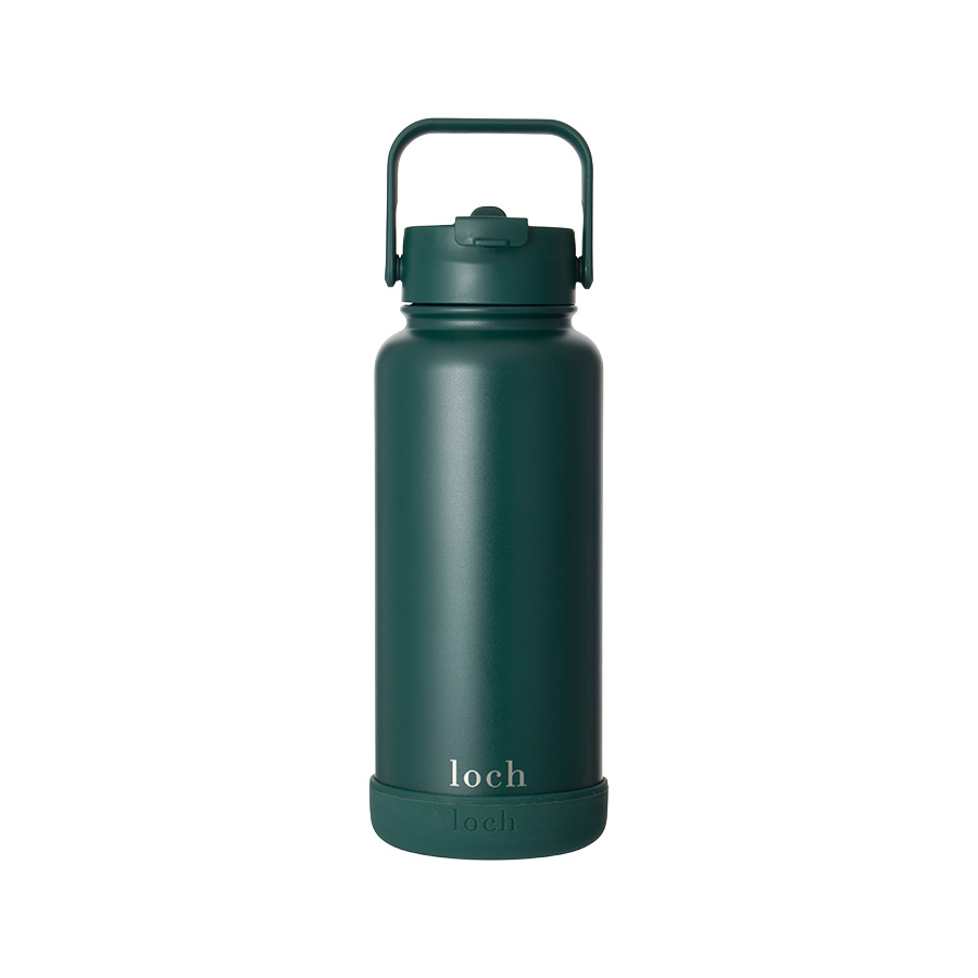 Loch - Monochrome Water Bottle - Forest Green - 900 ml