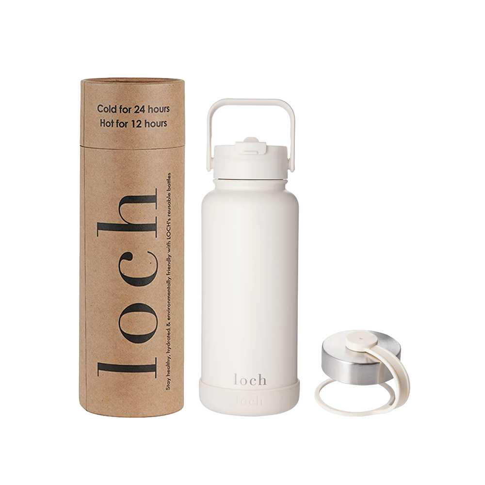 Loch - Monochrome Water Bottle - Ivory Cream - 900 ml