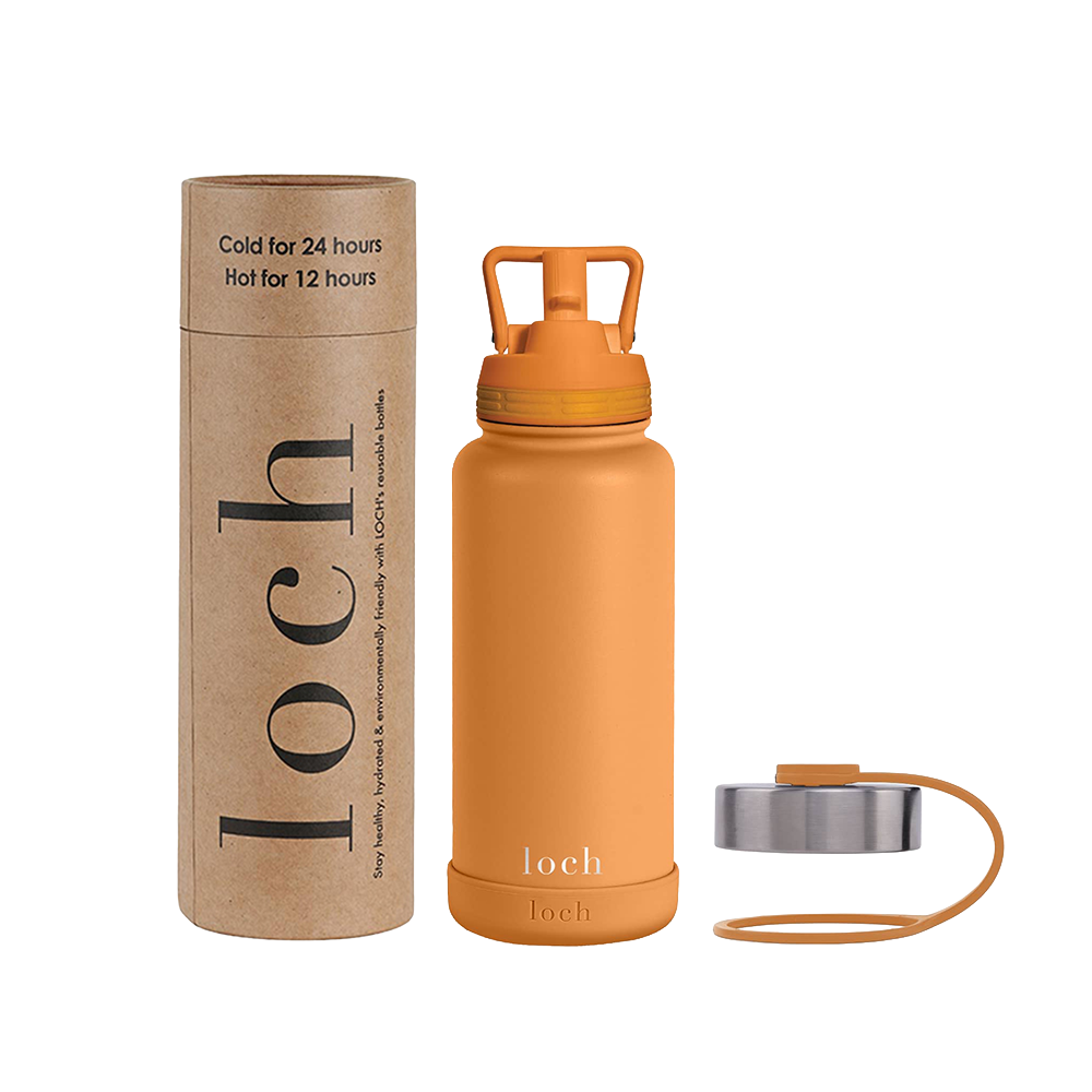 Loch - Monochrome Water Bottle - Sunset Orange - 900 ml