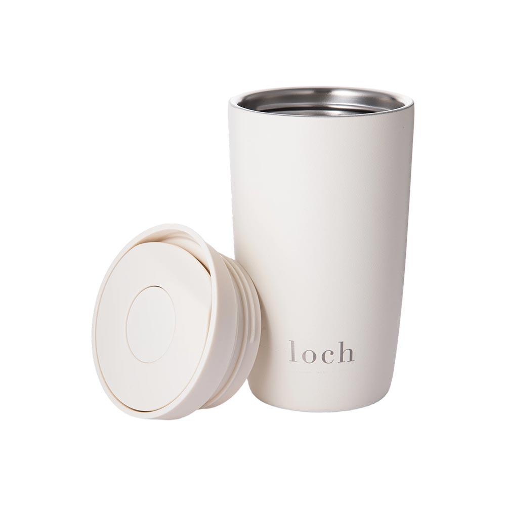 Loch - Push Button Mug Without Handle - Ivory Cream - 360 ml