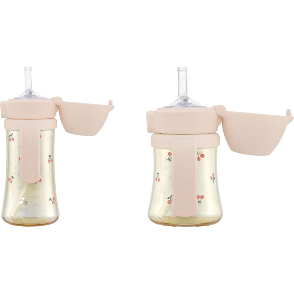 Grosmimi - Flip Top Spill Proof Sippy Cup - Cherry
