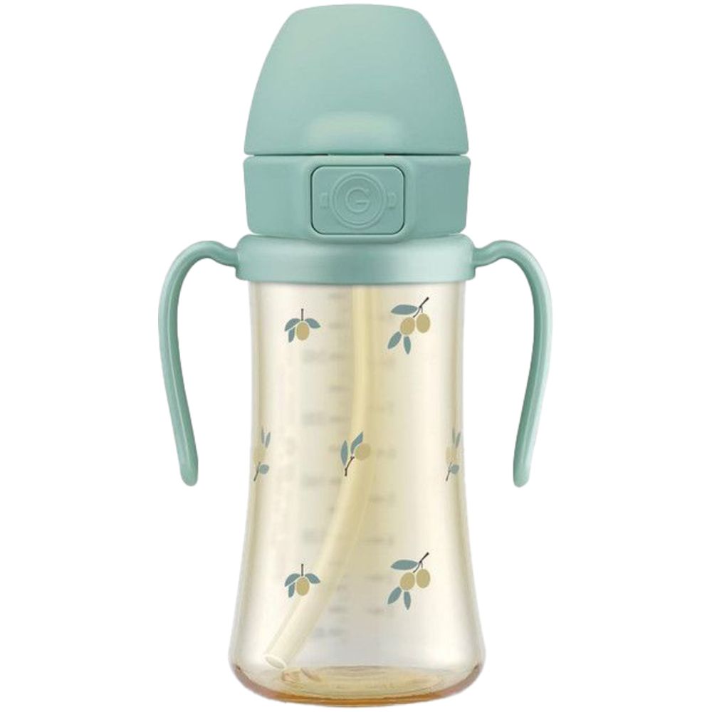 Grosmimi - Flip Top Spill Proof Sippy Cup - Olive