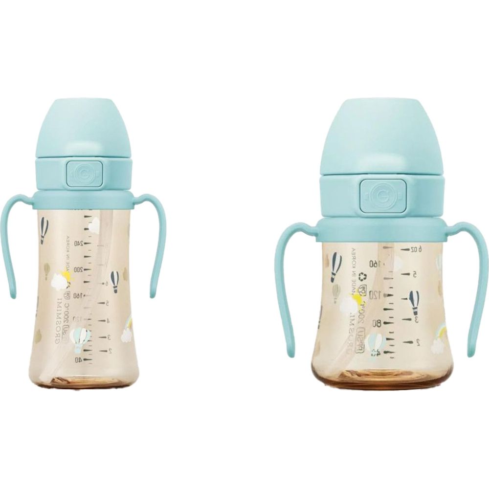 Grosmimi - Flip Top Spill Proof Sippy Cup - Air Balloon