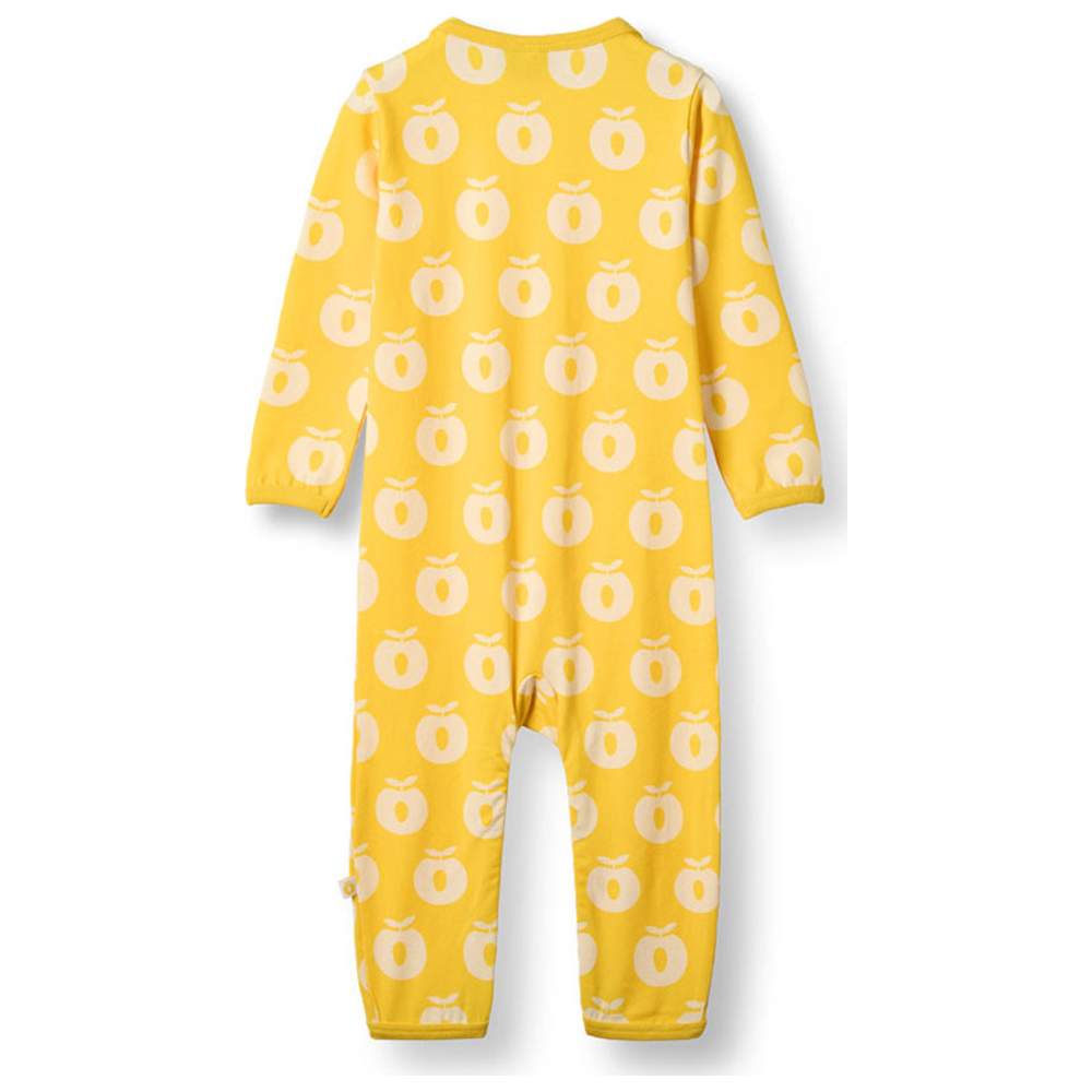 Smafolk Baby's Elstar Apple Print Long Sleeve Jumpsuit - Yellow
