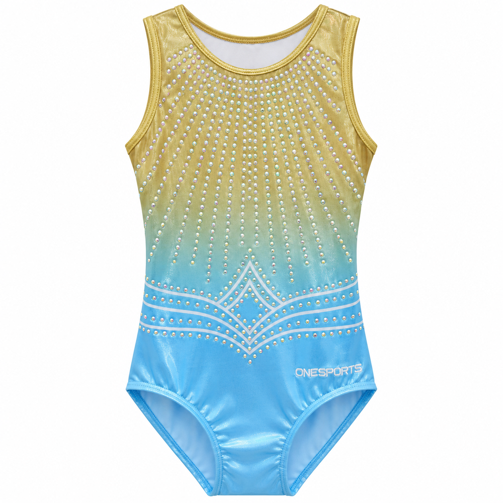 OneSports - Leotard Horizon - Gold/Blue