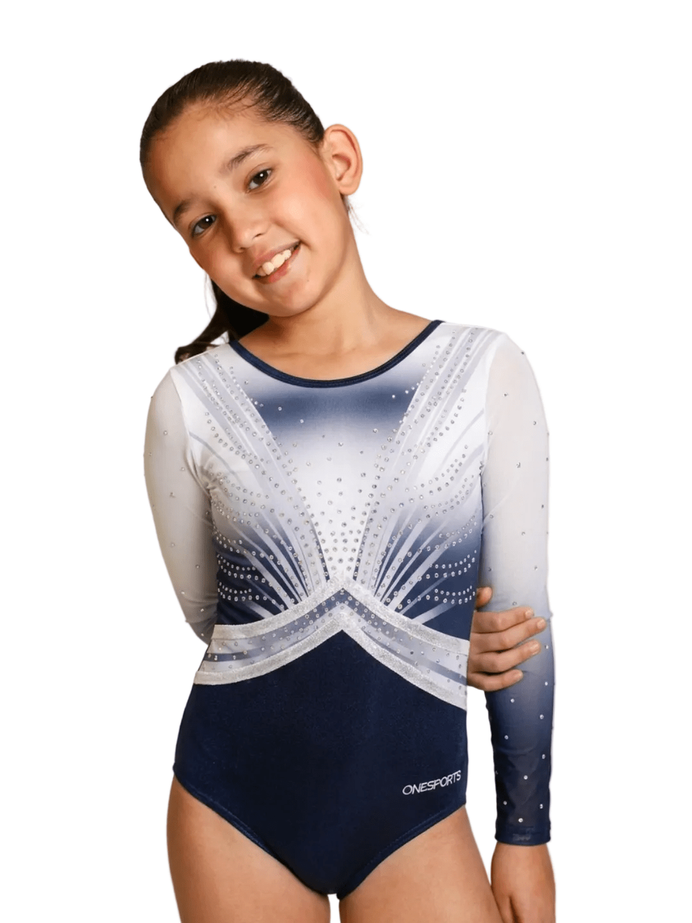Onesports - Girl's Gymnastics Leotard - Regal - Navy