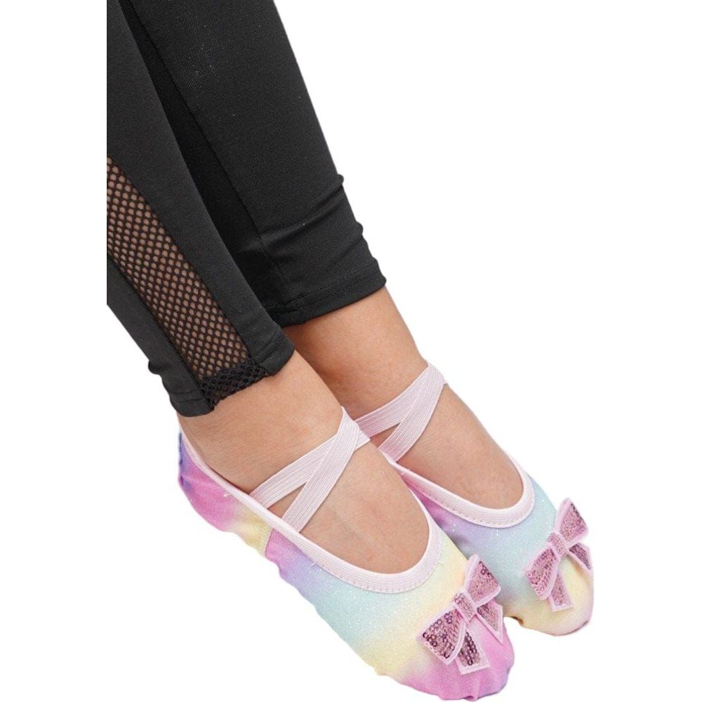 Onesports Girl's Sparkle Rainbow Ballet Shoes - Multicolor