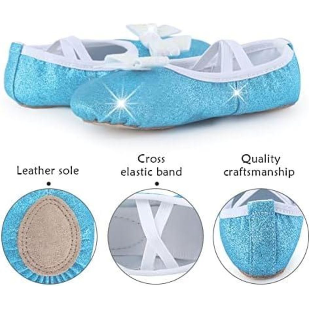 OneSports Girl's Sparkle Ballet Shoes