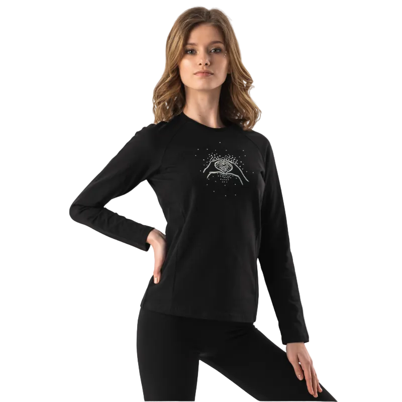 Onesports Girl's Millenium Long Sleeves Shirt - Black