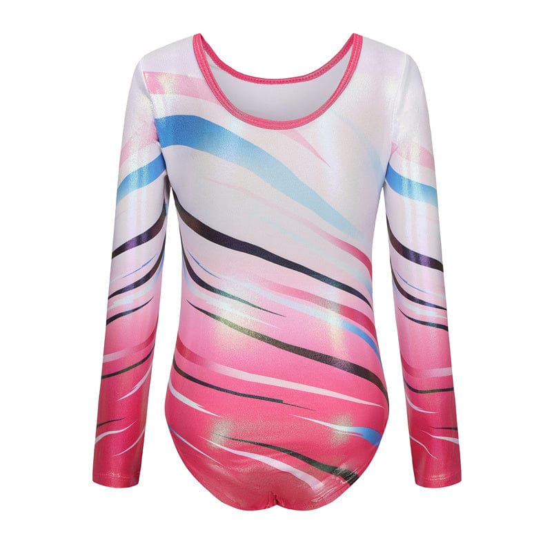 Onesports Girl's Linea Gymnastics Leotard, Shorts & Scrunchie - Multicolor - 3 Pcs