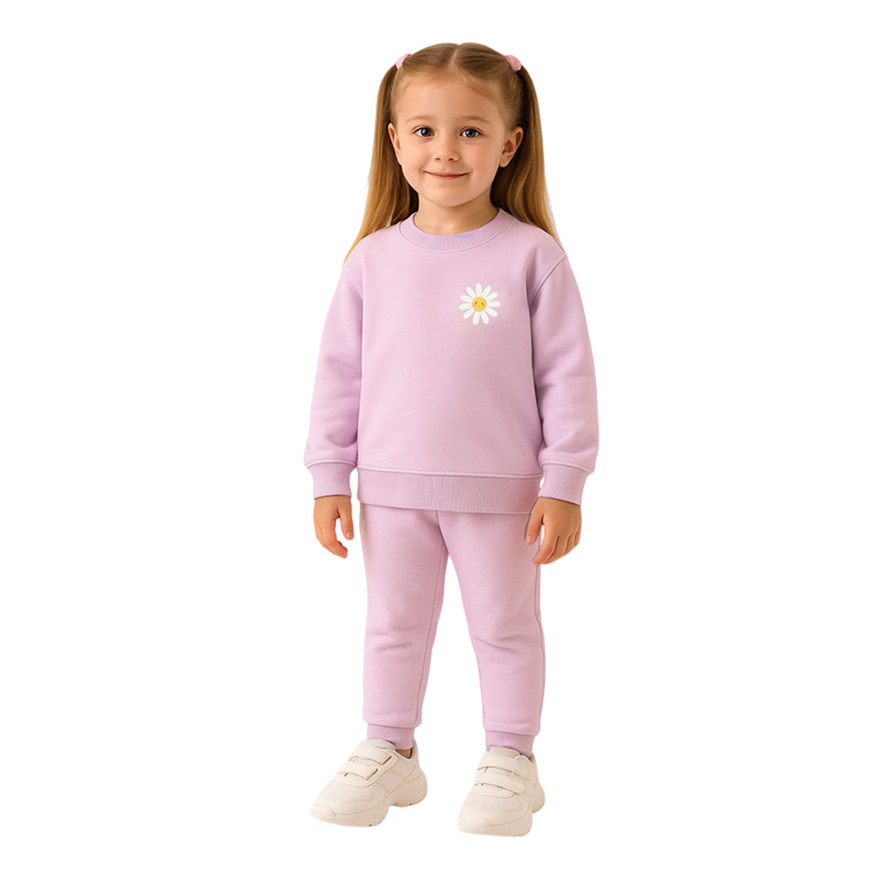 Luay Winter Cotton Top & Bottom Co-Ord Set - Pink - 2 Pcs