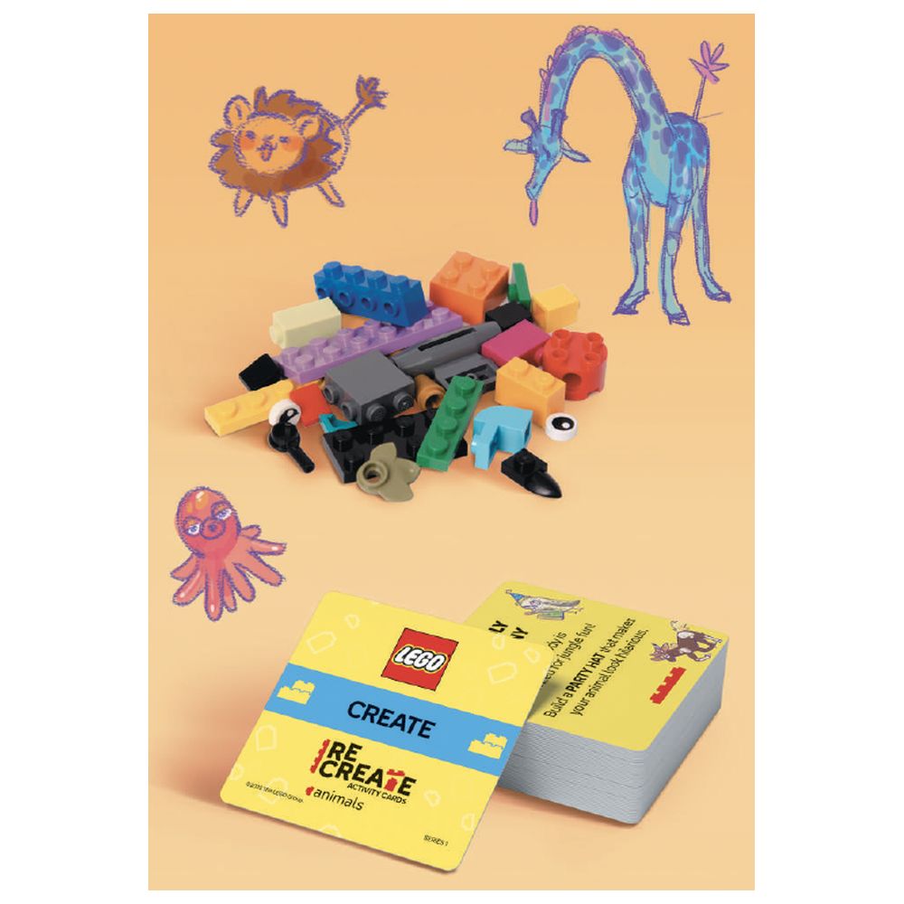LEGO Books - Re-Create Activity Cards - Animals - 25 Pcs