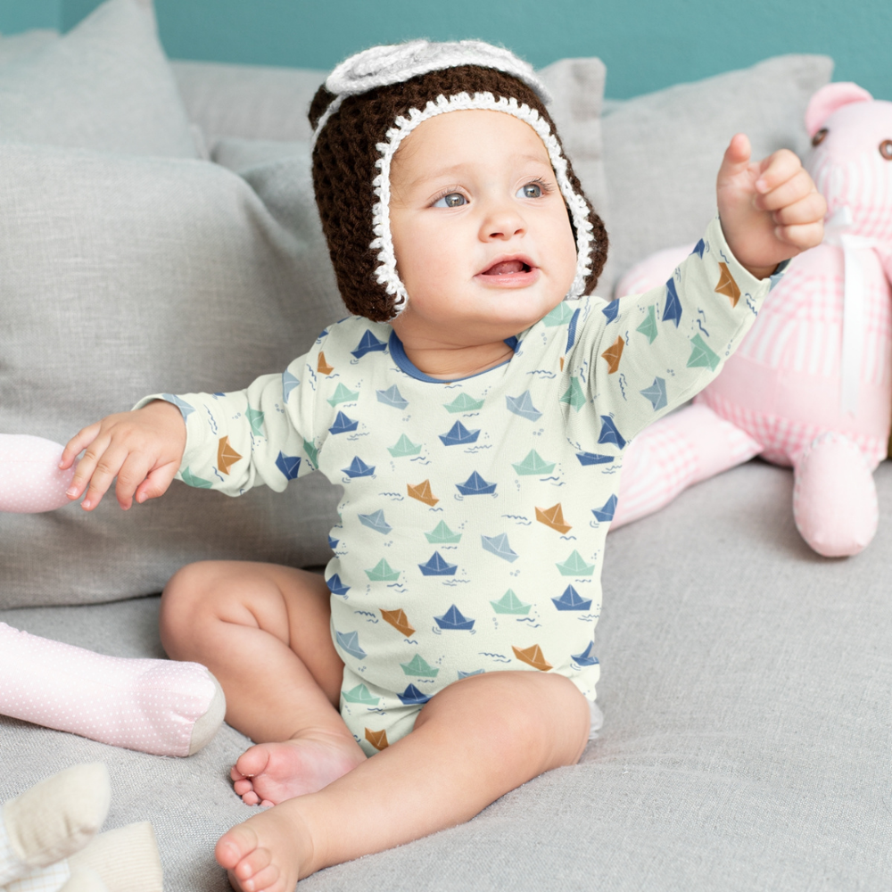 Ola Otter Paper Boat Full Sleeve Bodysuit