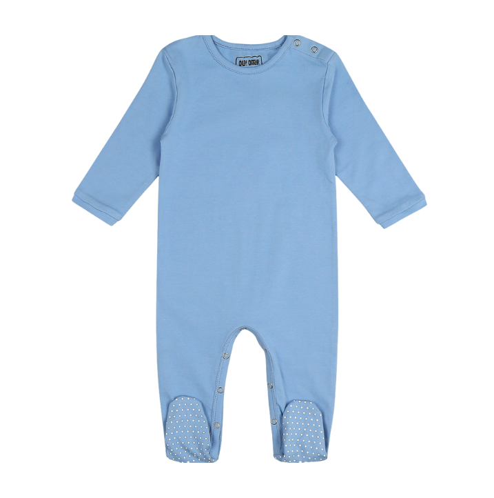 Ola Otter Sleepsuit with Footsie Cornflower - Blue