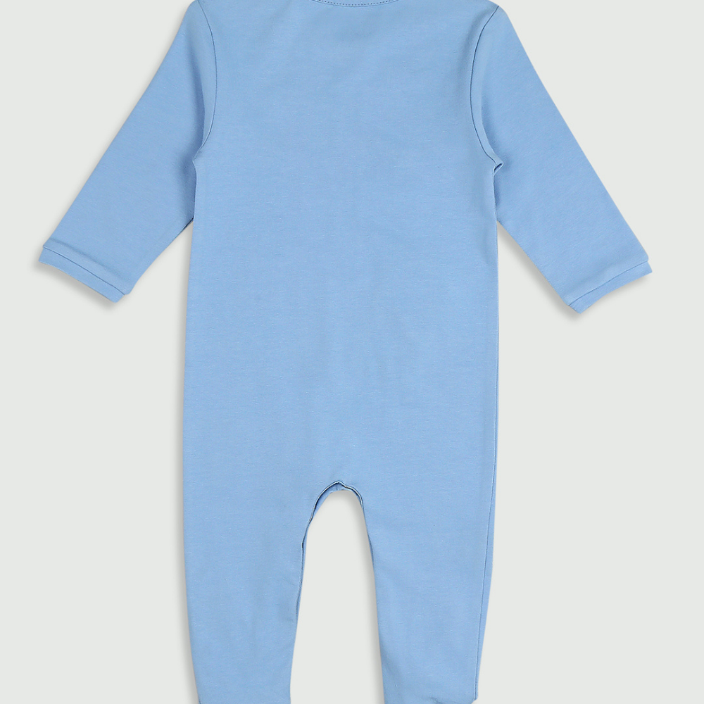 Ola Otter Sleepsuit with Footsie Cornflower - Blue