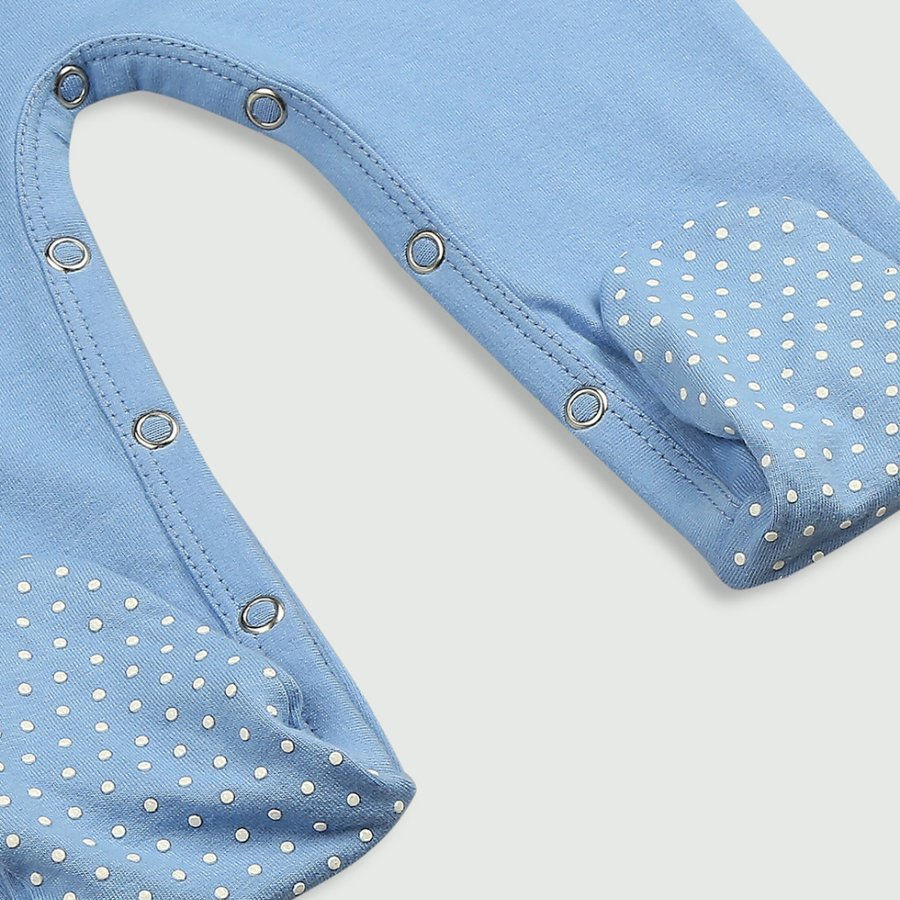 Ola Otter Sleepsuit with Footsie Cornflower - Blue