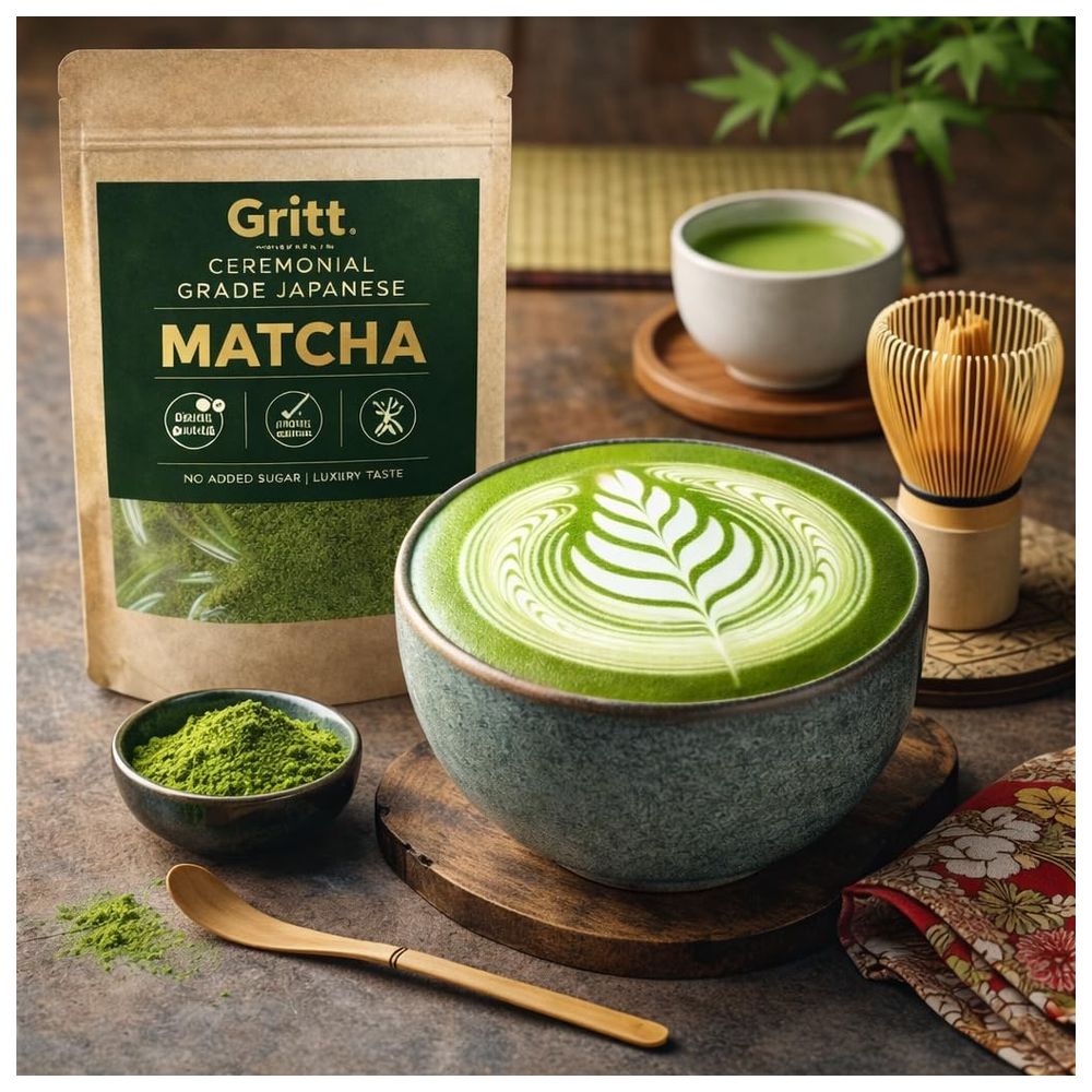 Gritt - Ceremonial Grade Japanese Matcha Powder - 50 gm