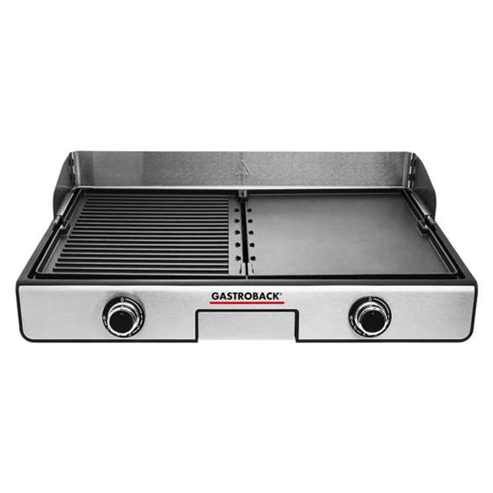 Gastroback Table Grill Plancha & BBQ - Silver - 2000 W