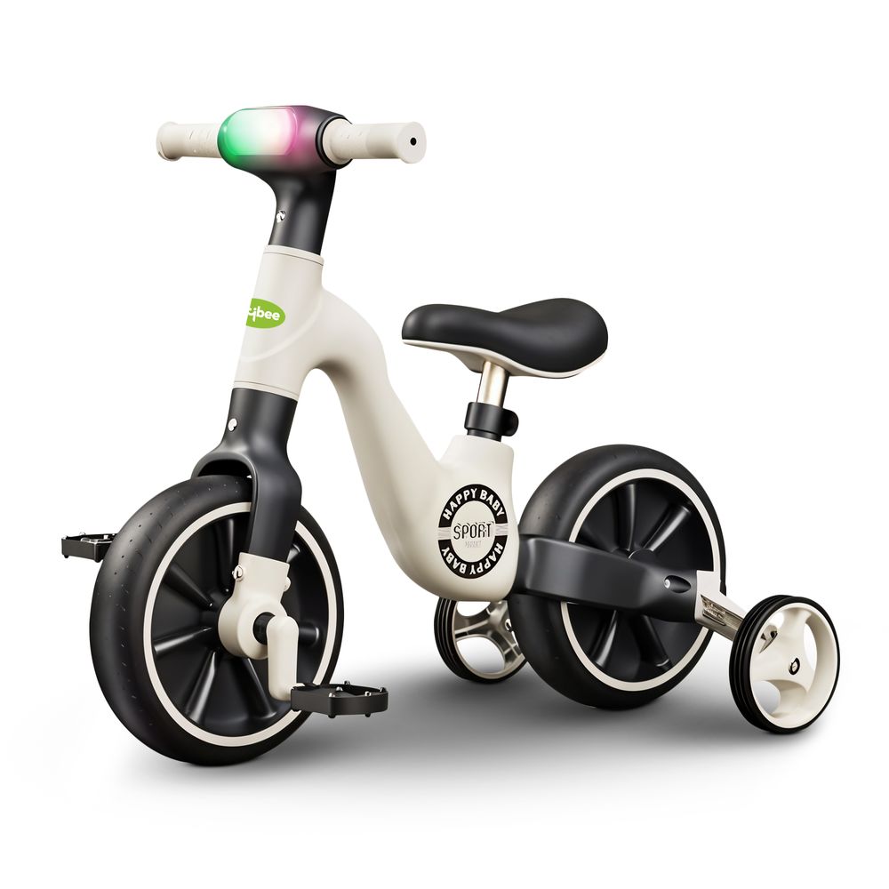 Baybee - Buzzy 2-In-1 Convertible Baby Tricycle - Black