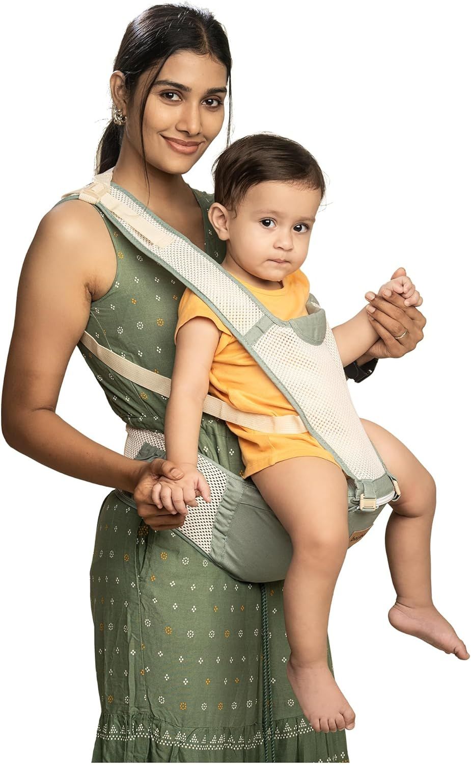 Baybee 6-In-1 Multifunctional Baby Carrier With Hip Seat - Green