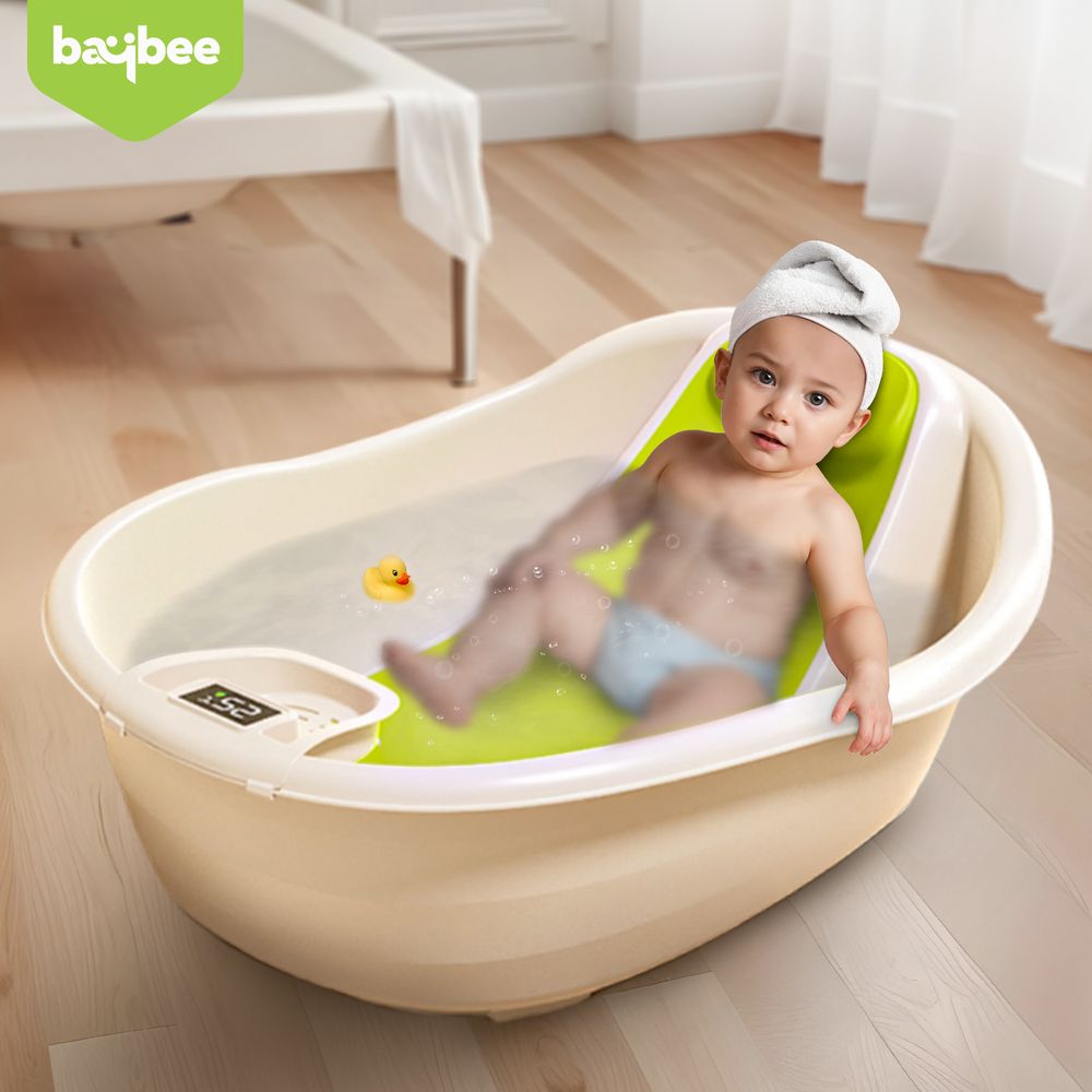 Baybee - Baby Bath Tub With Anti-Slip Support - Multicolor