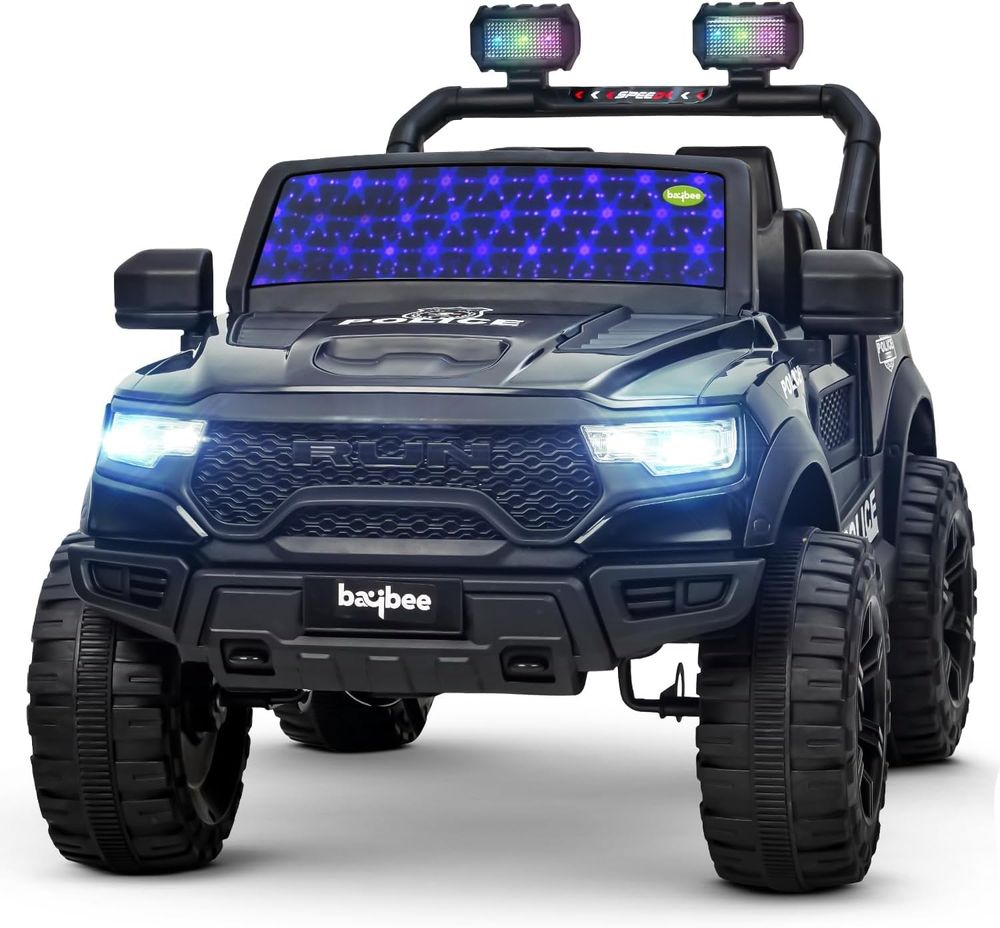 Baybee - Run Battery Operated Ride-On Jeep - Black
