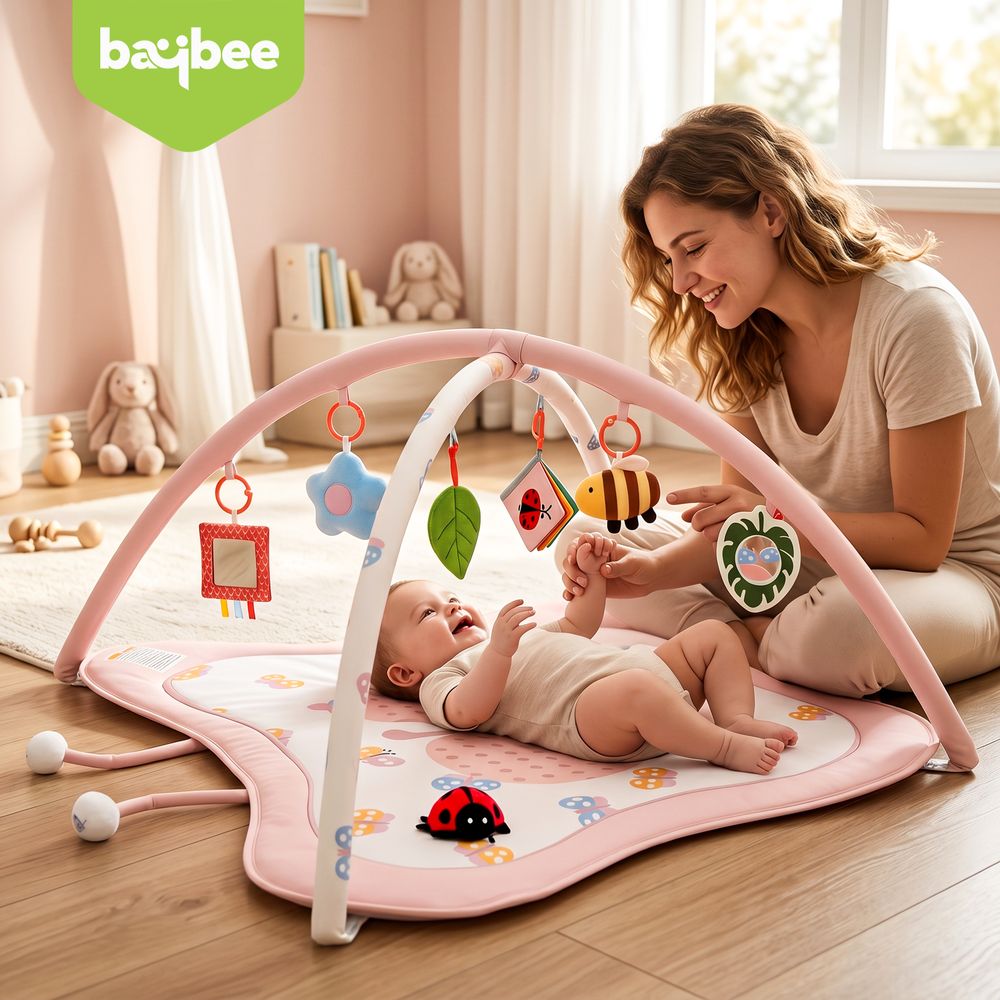 Baybee - Nurture Baby Play Gym & Activity Mat - Pink