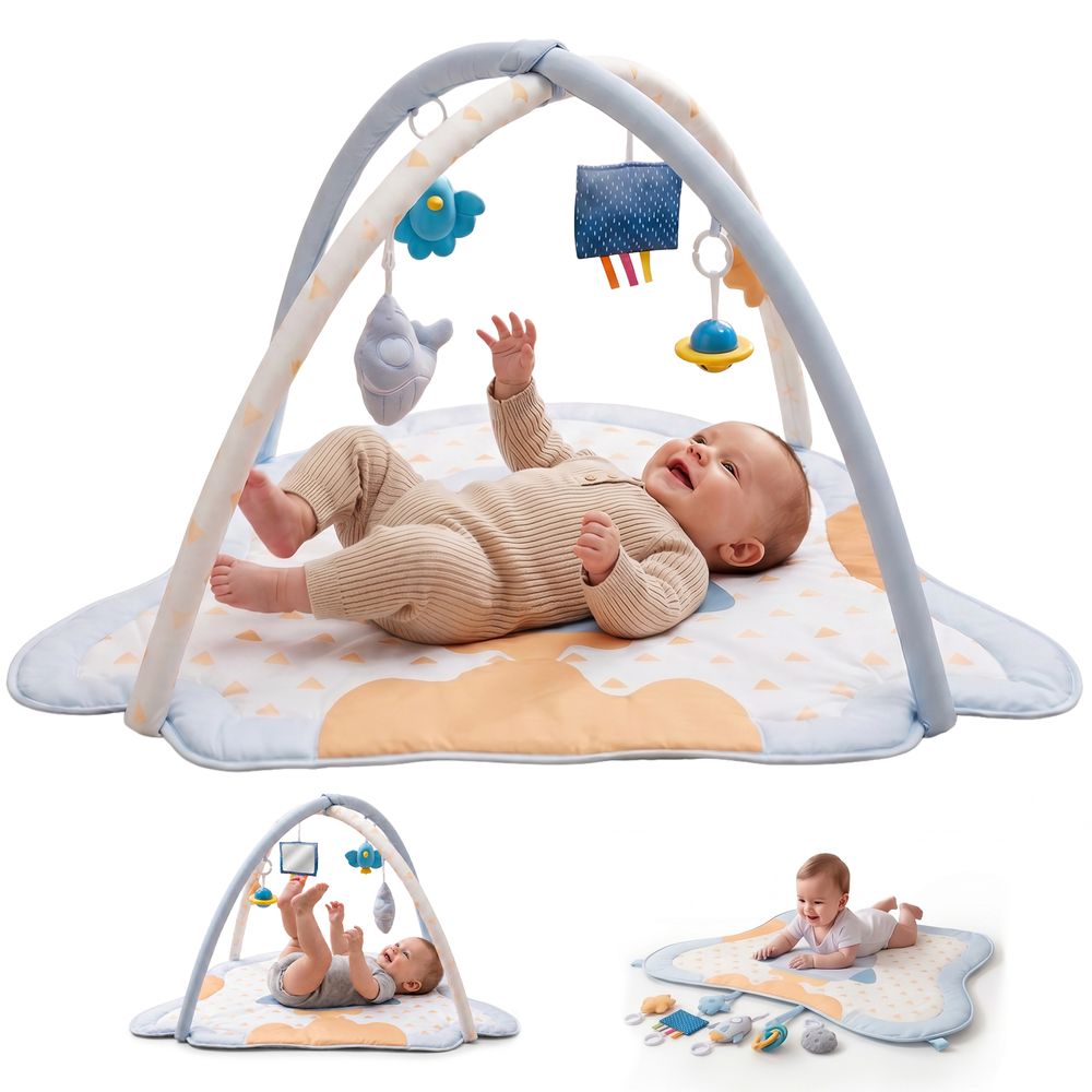 Baybee - Nurture Baby Play Gym & Activity Mat - Blue